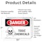 Signmission Toxic Chemicals Danger Sign, Vinyl Decal, 10in W x 7in L, 2PK OS-2PACK-DS-D-710-L-1591 - alternate 2